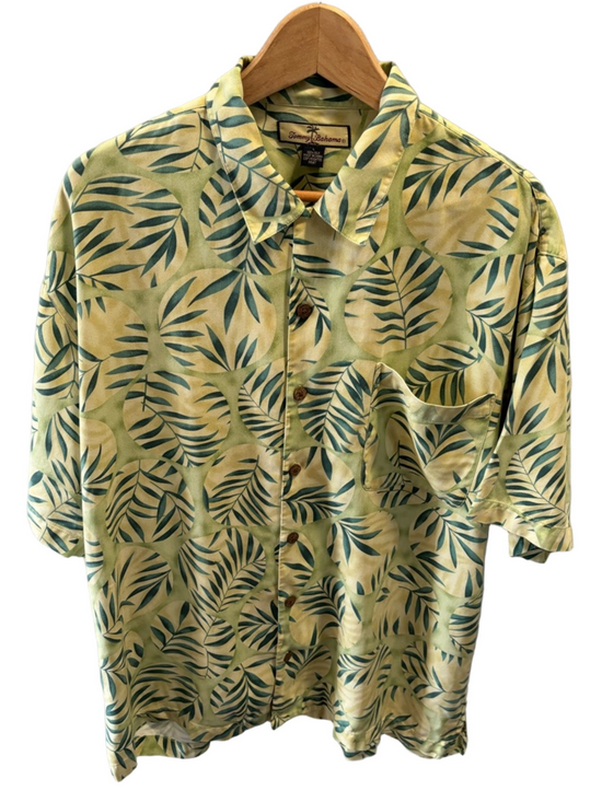 Tommy Bahama Other - Tommy Bahama Silk Camp Shirt Belize Vines L Hawaiian Button Down Shirt Tropical
